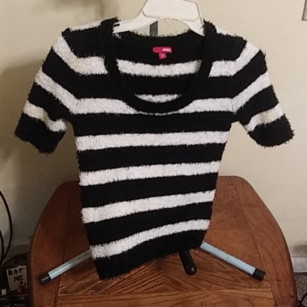 Super fuzzy striped sweater